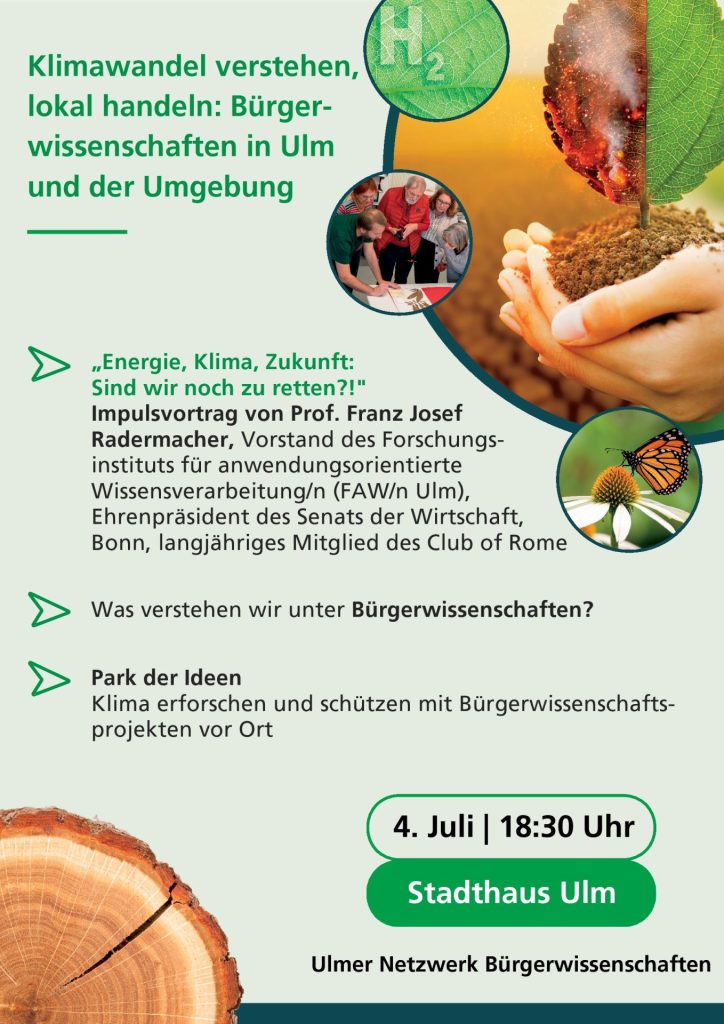 Veranstaltung "Klimawandel verstehen, lokal handeln: Bürgerwissenschaften in Ulm und Umgebung" am 4. Jul 18:30 Uhr