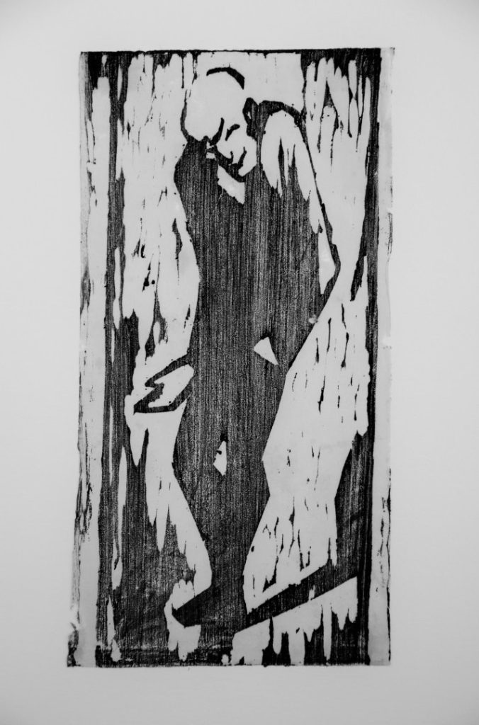 Holzschnitt von Dörte Helm - Stehender Mann (1919)