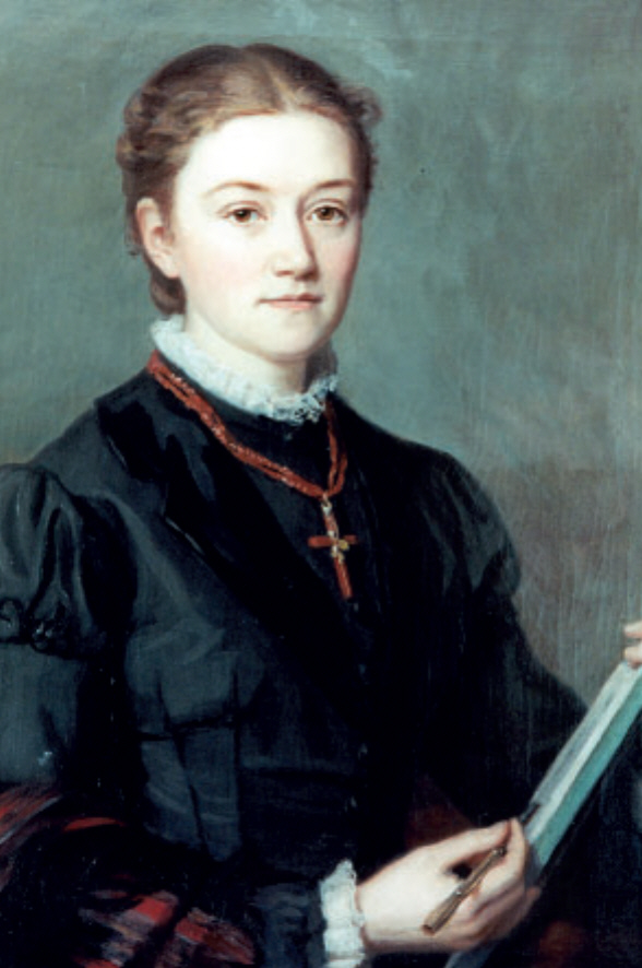 Agnes Pockels, Porträtgemälde gemalt von ihrer Tante Caroline Pockels, ca 1892