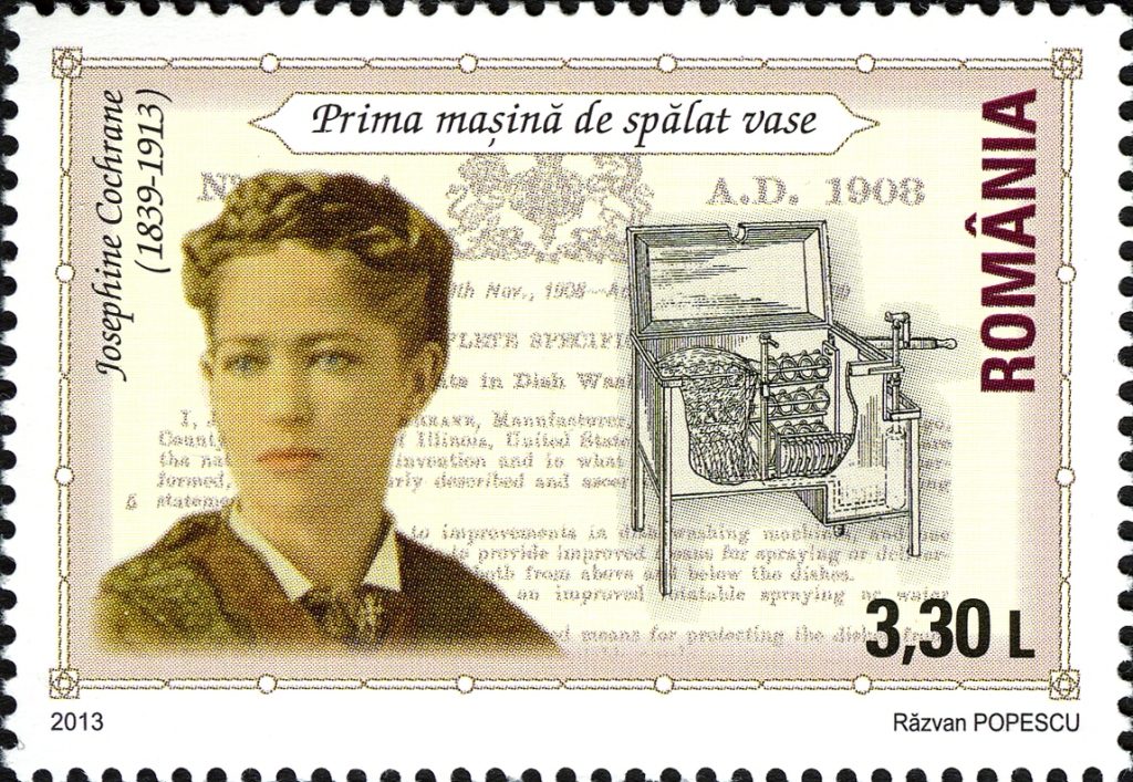 Rumänische Briefmarke "Josephine Cochrane", 2013
