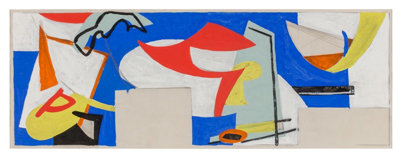 Lee Krasner: Studie für ein Wandgemälde, 1940. Gouache auf Papier