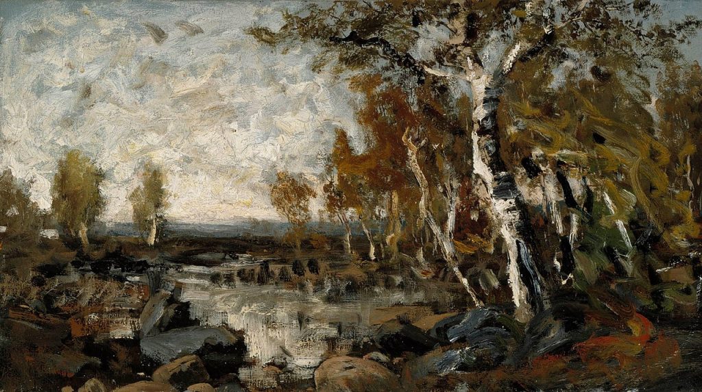 Fanny Churberg: Birken am Wasser, 1877