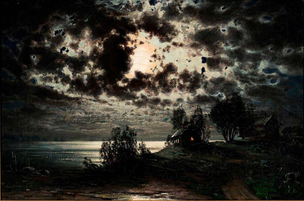 Fanny Churberg: Landschaft im Mondlicht, 1878