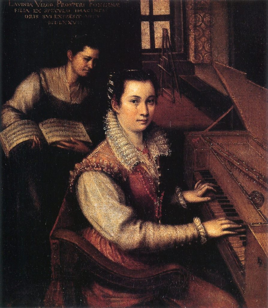 Lavinia Fontana: Selbstporträt am Spinett (1577)